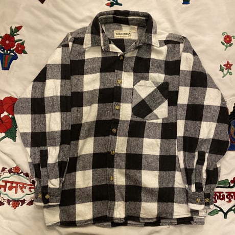 [USED] ブロックチェックのヘビーネルSHIRT