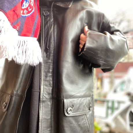 [USED] 柔らかレザー の CAR COAT