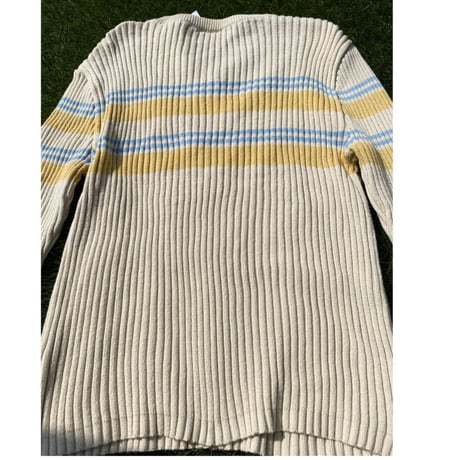 [USED] Ｖネックリブニット  💛💙