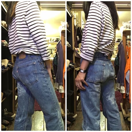 [USED] かわいい落書きペイント汚れの Levis 501