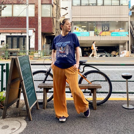 [USED]  yellowプリーツリブパンツ