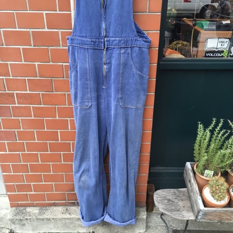 [USED]  vintage  EURO フロントチャックオーバーオール