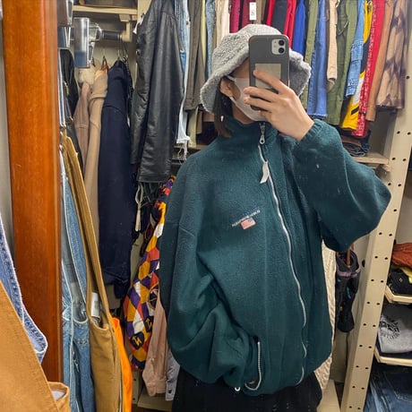 [USED]GREEN FULL ZIPフリース🇺🇸💚