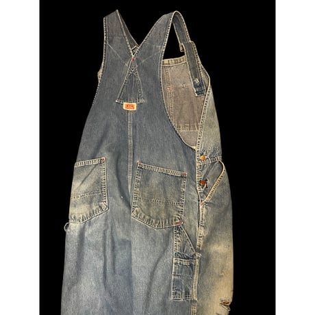 [USED] ROUNDHOUSE ダメージ DENIM OVERALL W41