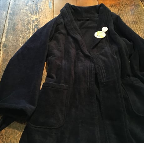 [USED]  ネイビー肉厚パイルガウン