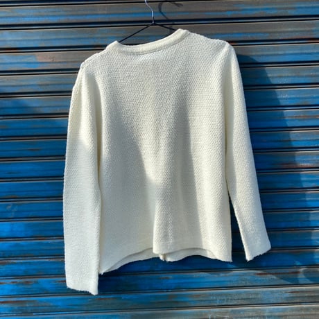 [USED] White Acryl Knitカーディガン