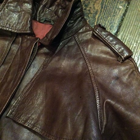[USED] Real  Leatherトレンチコート
