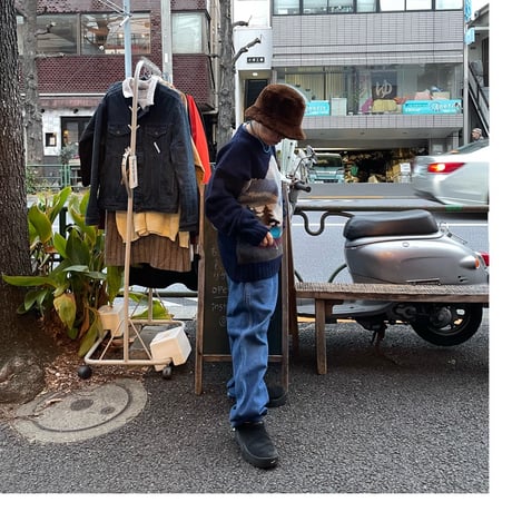 [USED] お山のボート柄ニット🚣
