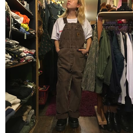 [USED] Carhartt ダック地 BROWNオーバーオール