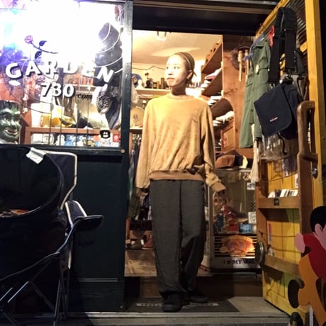 [USED] キャメル色 ベロアSWEAT