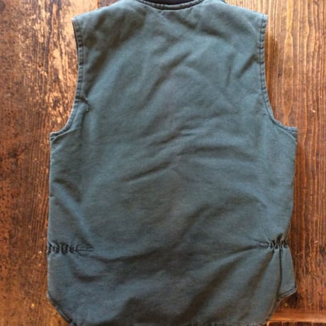 [USED] Carhartt ダック地 ベスト  ブルーグリーン色