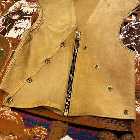 [USED] VINTAGE LEATHER VEST♡
