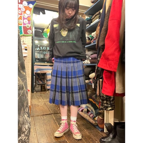 [USED]チェック柄 プリーツスカート 🟦