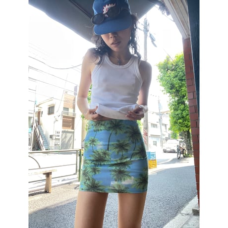 [USED] Tropical🏝️タイトmini skirt