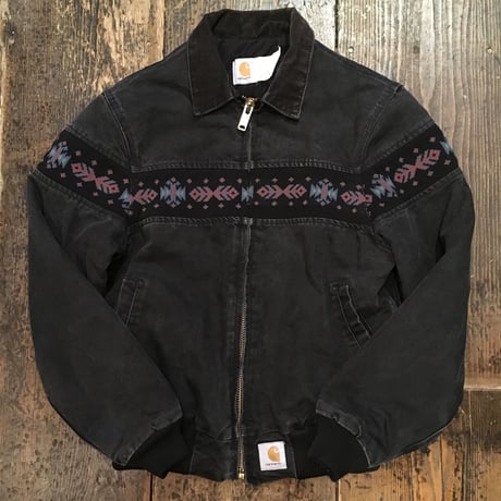 [USED] Carhartt 柄入り ダック JKT (WHITE/BLACK)