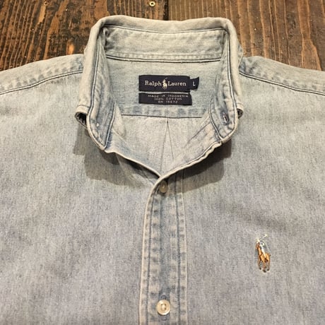 [USED] Ralph Lauren デニム半袖シャツ