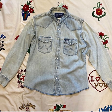 [USED] Wrangler ノーカラー   デニムシャツ