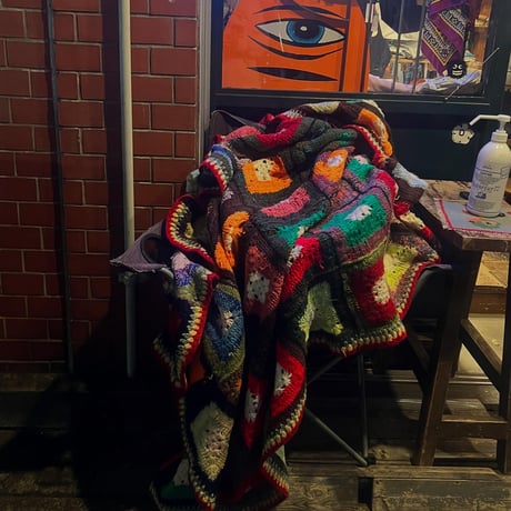 [USED]  KNIT の BIG 大判 ラグ ♡