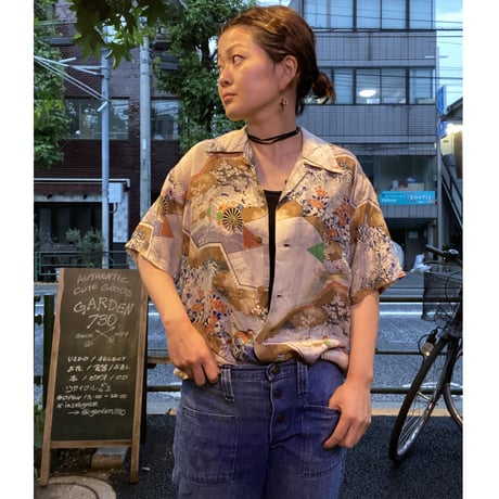 [USED] vintage 和柄ALOHAシャツ