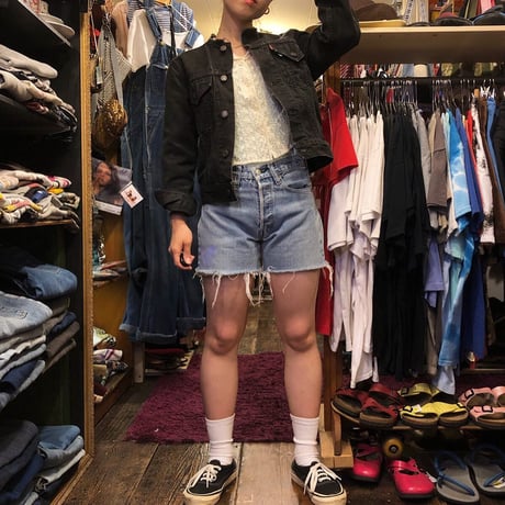 [USED]  Good Size! Levi's BLACK DENIM JKT