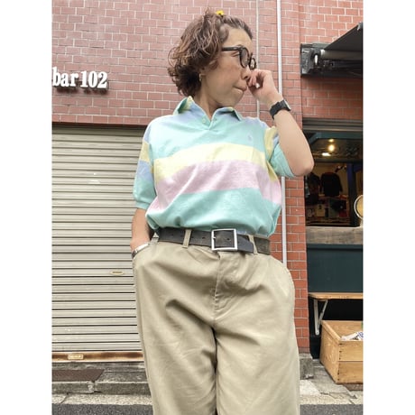 [USED] Polo Ralph Lauren マルチボーダーポロ♡
