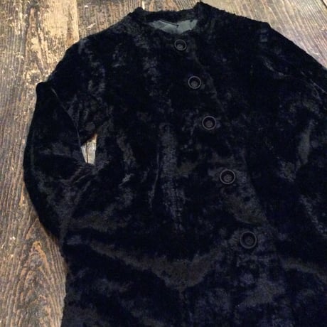 [USED] 丸襟ロングフェイクファーコート