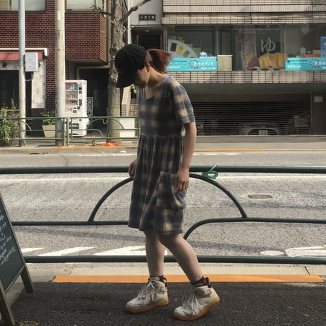 [USED] ネル半袖ワンピース