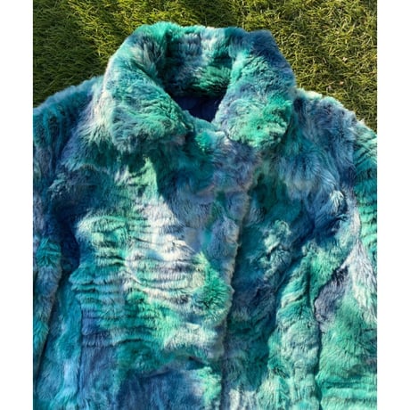 [USED] ブルー💙フェイクファーJKT