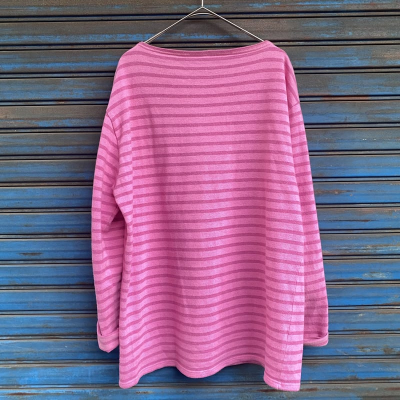 USED] SAINT JAMES 濃淡ピンクボーダーバスクシャツ | garden730