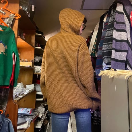 [USED] ブラウン🧸KNITパーカー