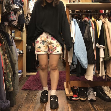 [USED] バラ柄 DENIM SHORTS