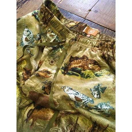 [USED] CAMO風 魚柄 パジャマパンツ