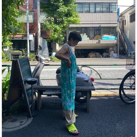 [USED] ビーチ柄🏖🕶✨キャミワンピース  💚