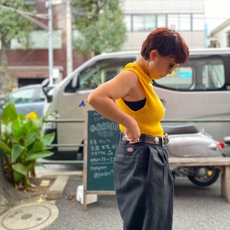 [USED] ノースリーブ リブ ニット 💛