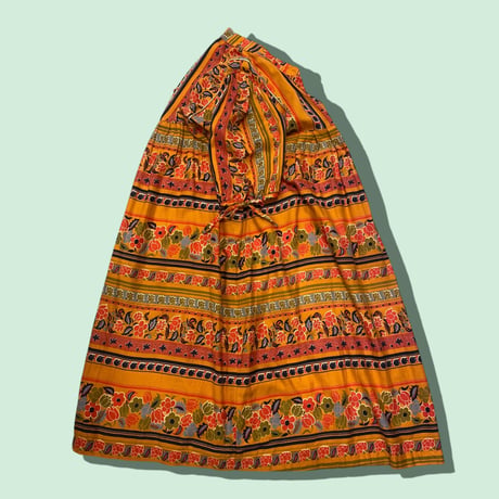 [USED] vintage 花柄Aラインワンピース