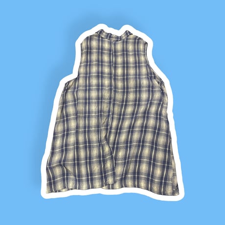 [USED] PLAID ノースリーブ シャツ