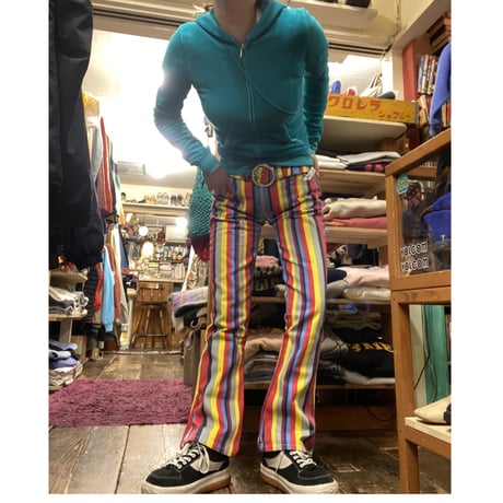 [USED]カラフルストライプパンツ