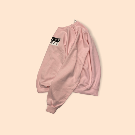 [CHEAP TIME$] "YING YANG" CREW SWEAT PINK