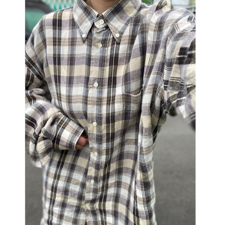 [USED] BIG size チェックSHIRTS  ！