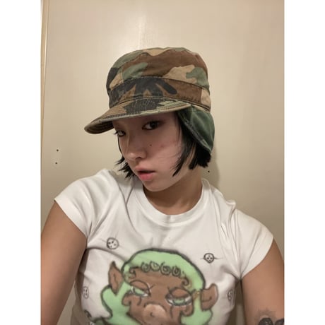 [USED] US CAMO 耳付きCAP