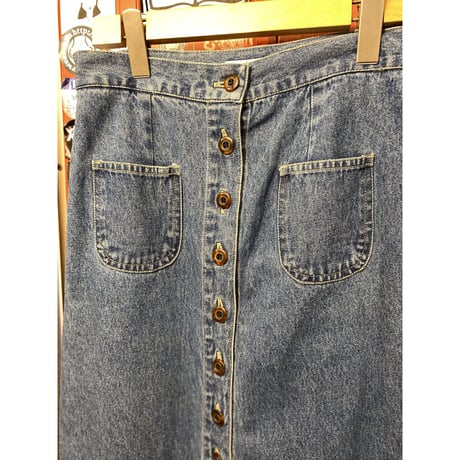 [USED] フロントボタンデニムLONG SKIRT♡