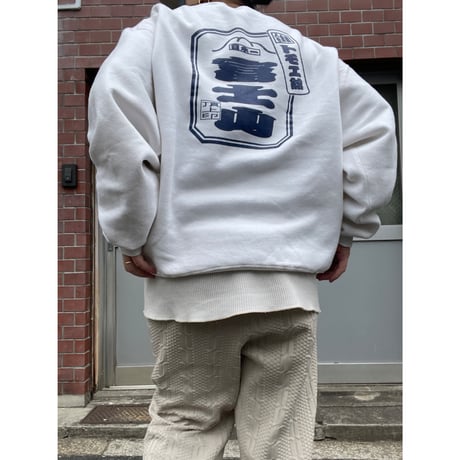[USED]80~90's ”富士山” WHITE SWEAT
