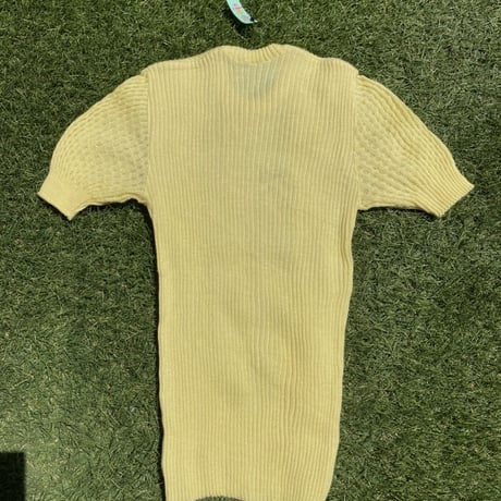 [USED] パステルイエロー半袖ニット