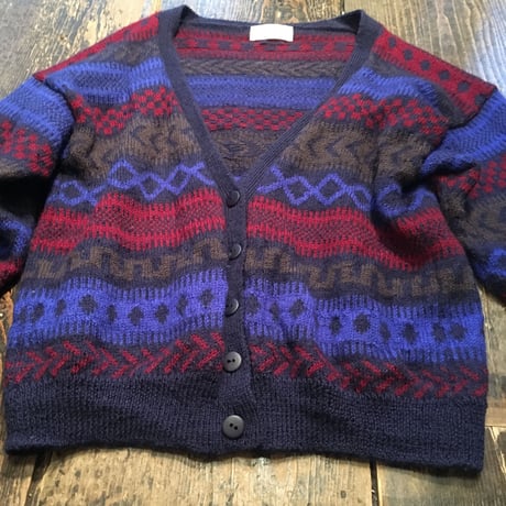 [USED] オシャレ！総柄ニットカーディガン