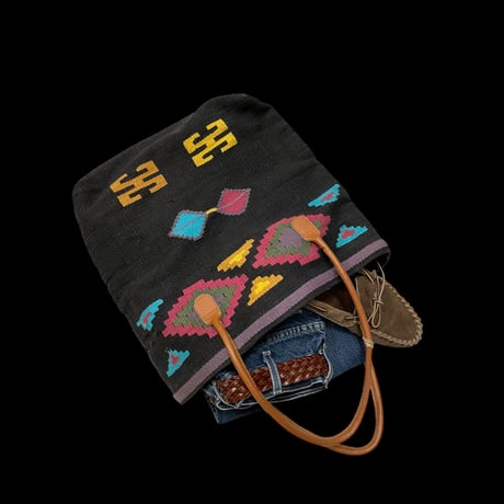 [USED] BLACK ラグ TOTE BAG