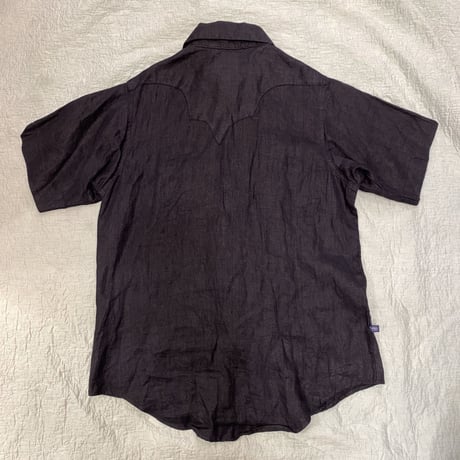 [USED] "Rockmount" リネンウエスタンシャツ(BLACK)