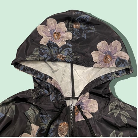 [USED] 花柄NYLON アノラックパーカー🌼