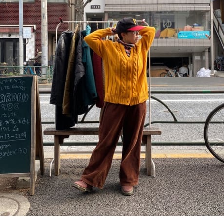 [USED] ORANGE ケーブルニットカーディガン🧡