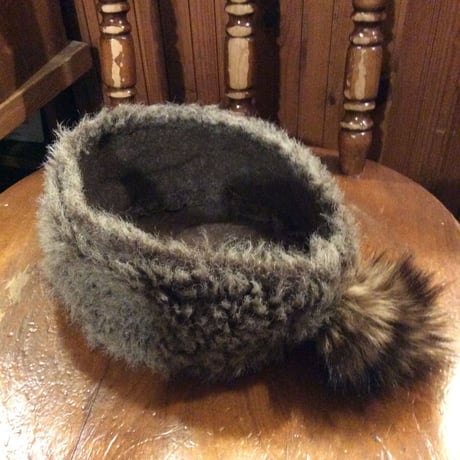 [USED] VINTAGEファーHAT しっぽ付き