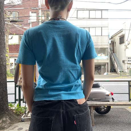 [USED] Quick silver ピチ ダイナソー Tee kids size🦖🩵